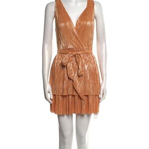 Sabina Musayev Size M Alma Dress Mini Mandarin Metallic Holidays Party New Years